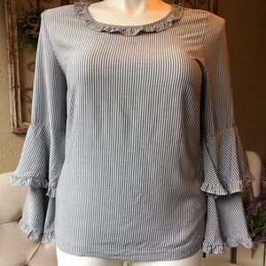 Nordstrom Pleione Ruffle Bell Sleeve blouse